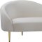 Ritz Sofa 659 in Cream Velvet Fabric by Meridian w/Options