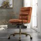 Dudley Office Chair 92498 in Rust Top Grain Leather by Acme