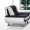 3032C 3Pc Sofa Set in Black & White Eco-Leather by VIG