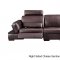 445 Motion Sectional Sofa Brown Leather by ESF w/Power Recliner