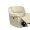 Dawson Power Reclining Sofa Set in White Leather Match