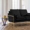 Mila Sofa 678 in Black Velvet Fabric by Meridian w/Options