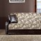 Melani Mustard Two-Tone Living Room Sleeper Sofa w/Storage Unit