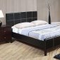 04870 Wilson Upholstered Bed in Black Bycast PU by Acme