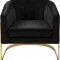 Carter Accent Chair 515 in Black Velvet by Meridian