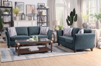 Barberton 3Pc Sofa Set 9825DG in Dark Gray by Homelegance [HES-9825DG-Barberton Set]