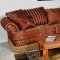 Chocolate Fabric Contemporary 2Pc Sofa & Chaise Set