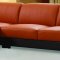 Dico Sectional Sofa in Brown & Orange Leather by Beverly Hills