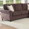 Randolph Sectional Sofa w/Sleeper 53375 in Chocolate Chenille