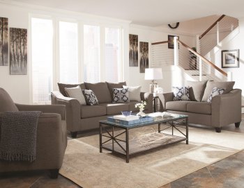 Salizar Sofa & Loveseat Grey Fabric by Coaster 506021 w/Options [CRS-506021 Salizar]