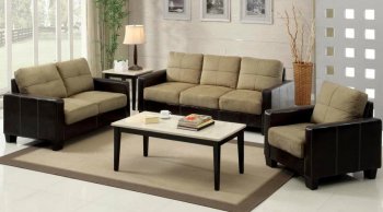 CM6598 Laverne Sofa & Loveseat Set in Fabric & Leatherette [FAS-CM6598 Laverne]