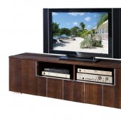 AV291-75 TV Stand in Dark Figured Sycamore by Pantek w/Options