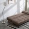 98 Sofa Bed Convertible in Dark Brown Fabric by ESF