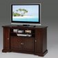 Espresso Finish Modern TV Stand w/Pull Out Shelf