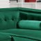 Taylor Sectional Sofa 643 in Green Velvet Fabric by Meridian