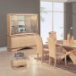 Maple Finish Modern Dining Table w/Optional Items