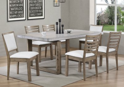 Paulina Dining Set 5Pc 74670 in Rustic Oak by Acme w/Options