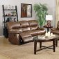 7283 Reclining Sofa in Weathered Brown Faux Leather w/Options