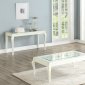 F6367 3Pc Coffee & End Table Set in Ivory by Poundex w/Options