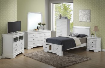 G3190D Youth Bedroom by Glory Furniture in White w/Storage Bed [GYKB-G3190D]