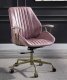 Hamilton Office Chair OF00399 in Pink Top Grain Leather by Acme