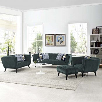 Bestow Sofa in Green Velvet Fabric by Modway w/Options [MWS-2731 Bestow Green]