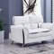 U9100 Sofa & Loveseat Set in White by Global