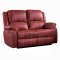 Zuriel Motion Sofa LV52150 in Red PU by Acme w/Options