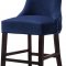 Hannah Counter Stool 775 Set of 2 Navy Velvet Fabric - Meridian