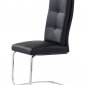 D987DC Dining Chair Set of 4 in Black PU by Global