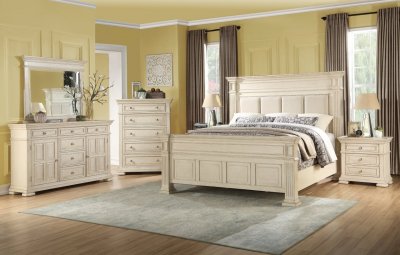 Dakota White Bedroom Set 5Pc w/Options