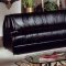 Black Vinyl Modern Sofa w/Optional Loveset & Chair