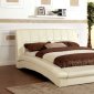 Vizela CM7604IV Platform Bed in Ivory Leatherette