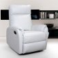 101R Recliner Chair in White Bonded Leather by American Eagle