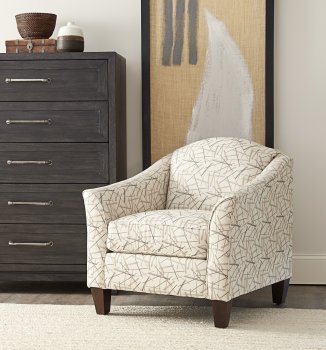 Lucy Accent Chair in Dash Latte Fabric by Klaussner [SFKRAC-Lucy Latte]