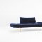 Zeal Deluxe Daybed in Dark Blue Velvet w/Brass Leg by Innovation