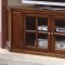 Rich Cherry Finish Traditional Corner TV Stand w/Oak Top