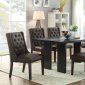 F2367 Dining Set 5Pc in Dark Brown by Poundex w/F1501 Chairs