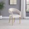 Venera Dining Table 150541 in White & Gold by Coaster w/Options