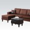 15900 Robyn Sectional Sofa & Ottoman Chocolate Microfiber Acme