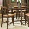 Dark Cherry Finish Contemporary Dinette w/Round Table