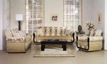 Stylish Living Room w/Storage Sleeper Sofa in Mustard Fabric [IKSB-ARGOS-Mega Mustard]