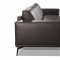 Darwin Sofa in Dark Brown Leather by VIG