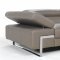 Briana 8035 Sectional Sofa in Grey Genuine Leather