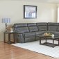 Silas Motion Sectional Sofa in Gray Leather by Klaussner