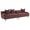 Elizabeth Extra Long Sofa 503957 in Wine Corduroy by Coaster