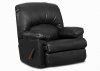 Black Blended Leather Modern Comfortable Recliner