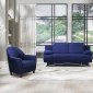 Fantasy Tetris Blue Fabric Sofa Bed by Sunset w/Options