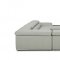 1576 Sectional Sofa in Gray Leather by ESF