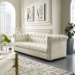 Heritage Sofa in Ivory Velvet Fabric by Modway w/Options